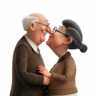 Casal de velhinhos se beijando 56
