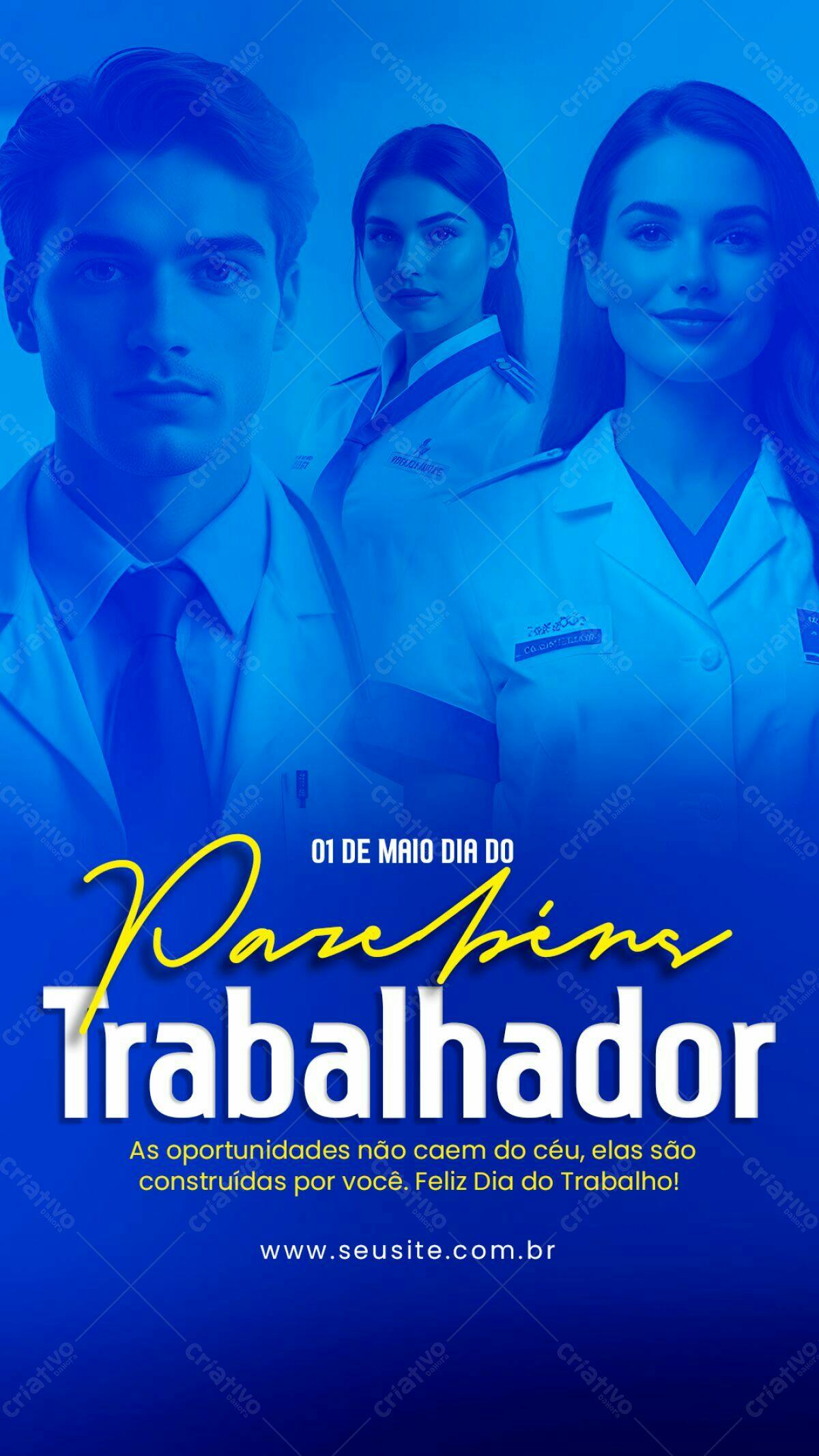 Flyer Dia do Trabalho PSD Editável