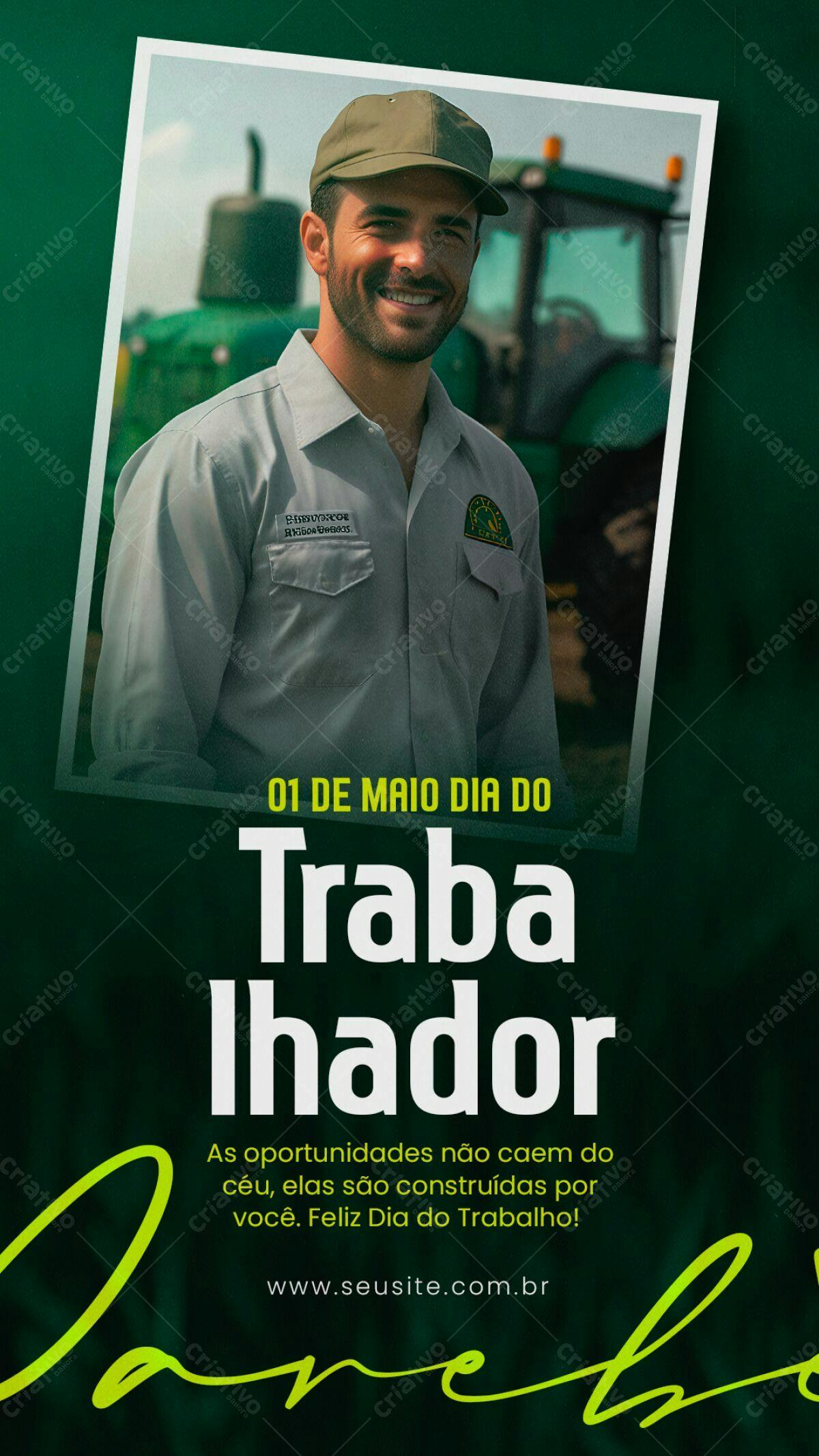 Postagem Dia do Trabalhador PSD Editável