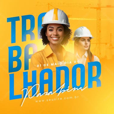 Trabalhador parabéns de maio