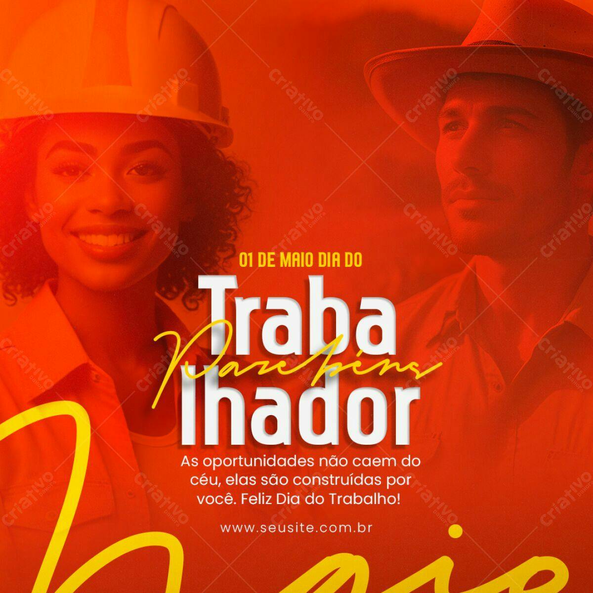 Postagem Dia do Trabalho PSD Editável