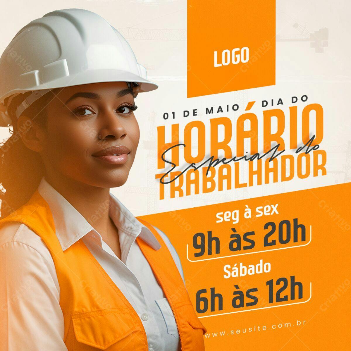 Flyer Dia do Trabalhador PSD Editável