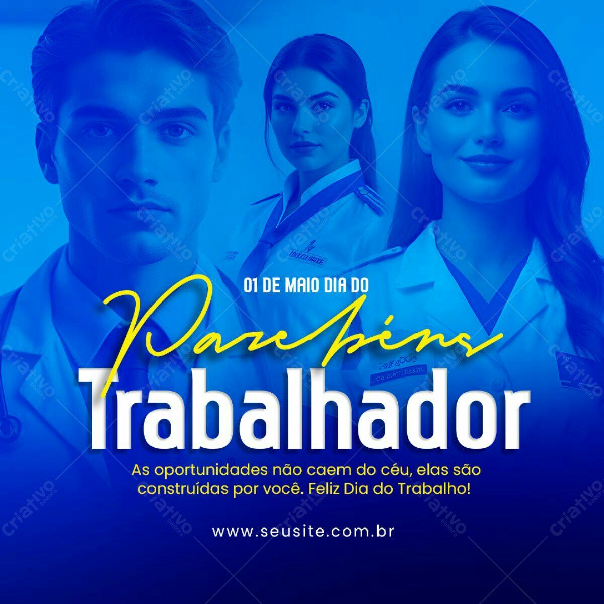 Flyer Dia do Trabalhador PSD Editável
