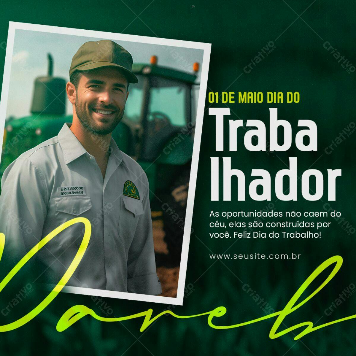 Flyer Dia do Trabalho PSD Editável