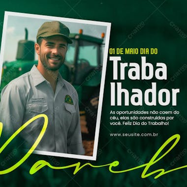 Dia do trabalhador parabéns de maio feed