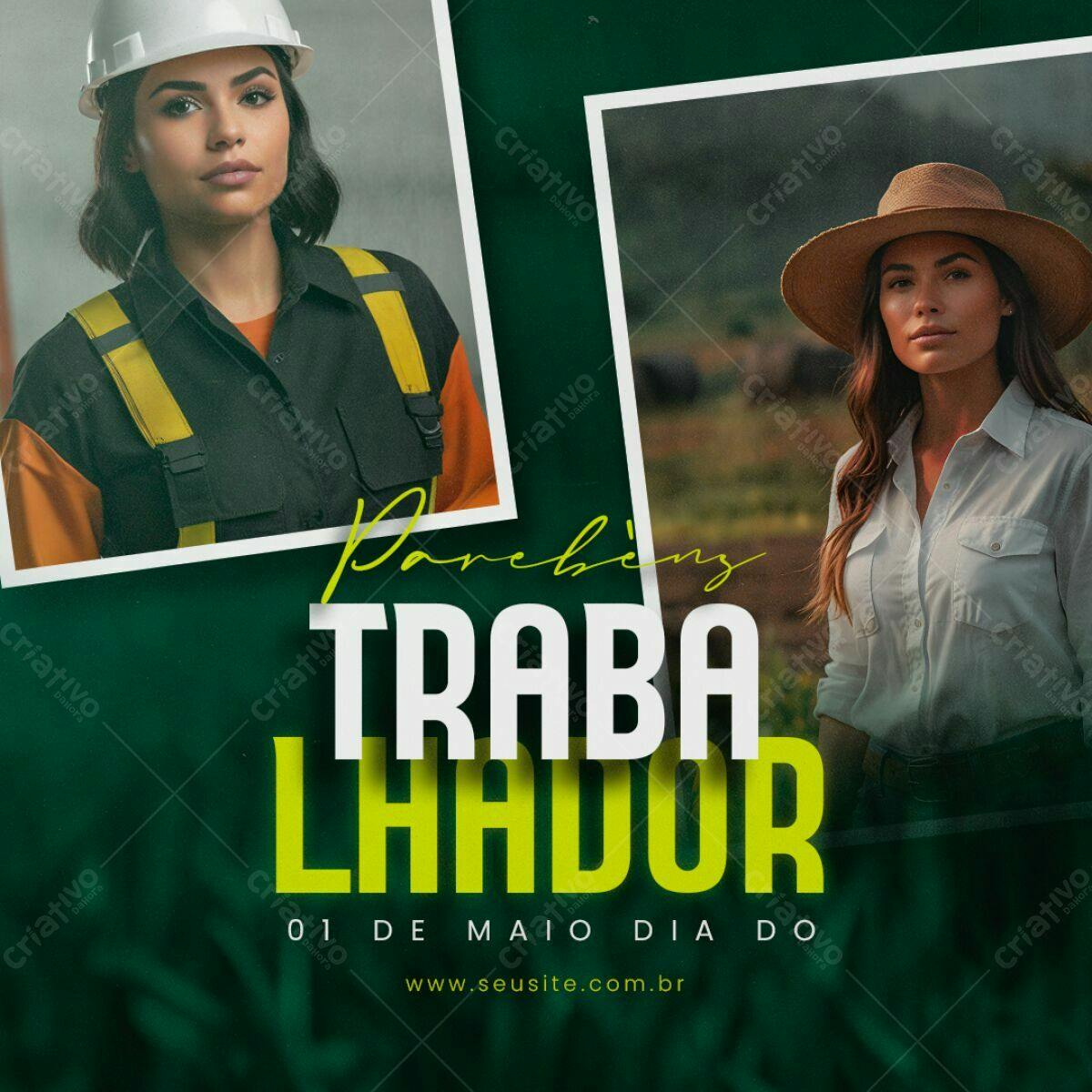 Postagem Dia do Trabalhador PSD Editável
