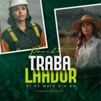 Parabéns Trabalhador Dia De Maio Feed Social Media