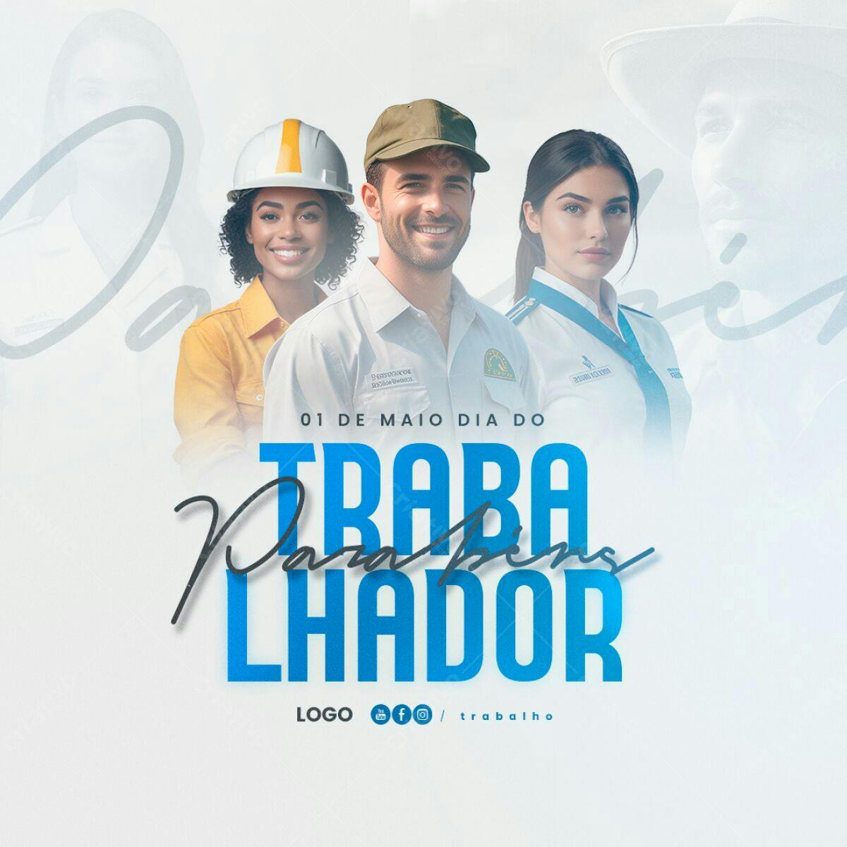 Flyer Dia do Trabalhador PSD Editável