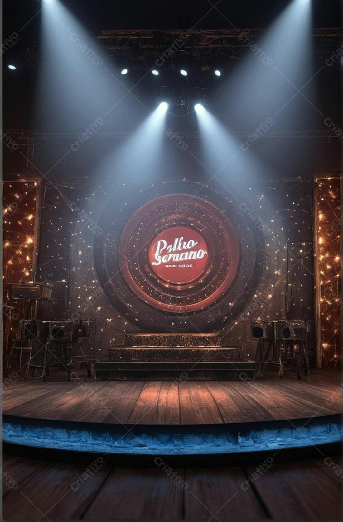 Palco de show com iluminação dramática