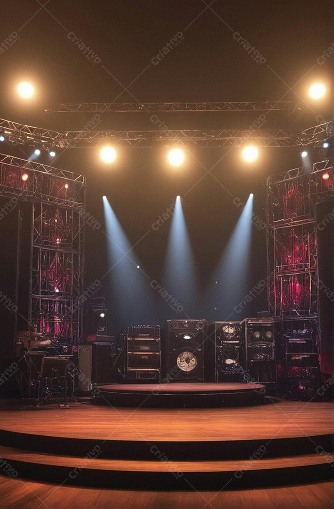 Palco de Show com Iluminação Profissional