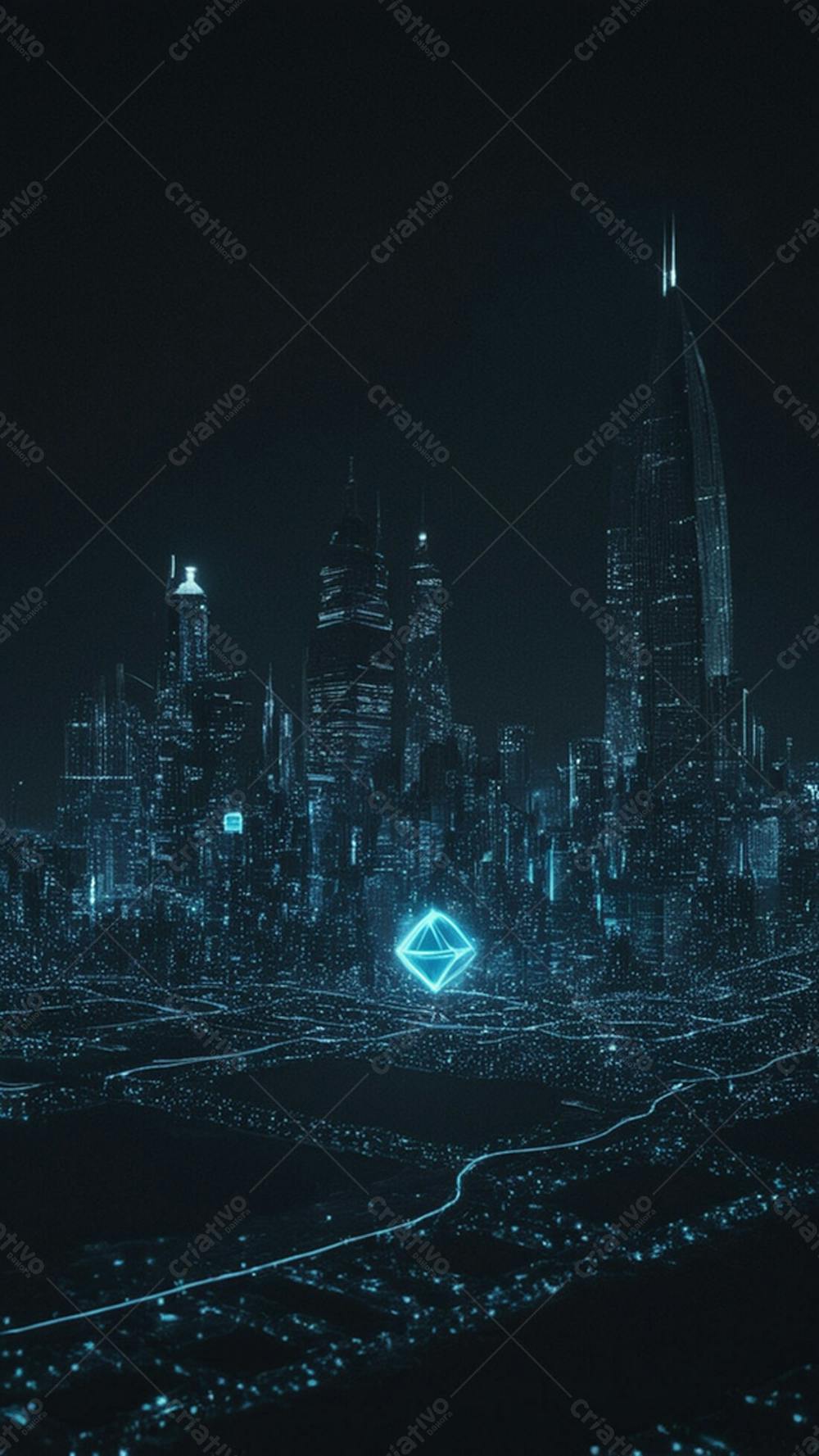 Background Geométrico Futuristico Tecnologico E Blockchain