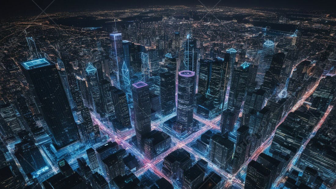 Textura Cidade Noturna para Fundo de Sites
