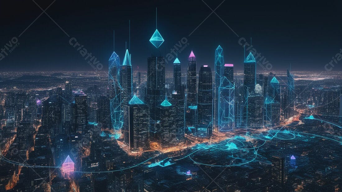 Textura Cidade Noturna para Fundo de Game