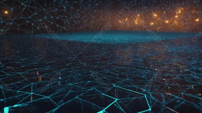 Background Geométrico Futuristico Tecnologico E Blockchain
