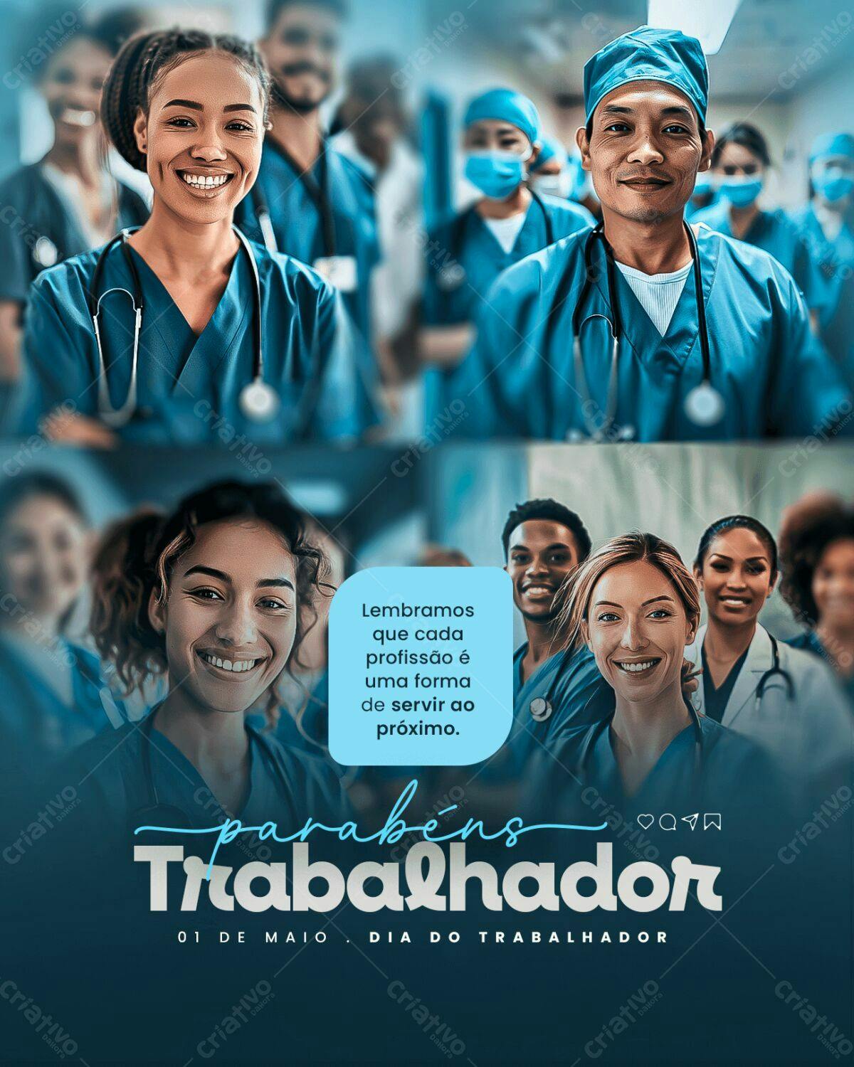 Postagem Dia do Trabalhador PSD Editável