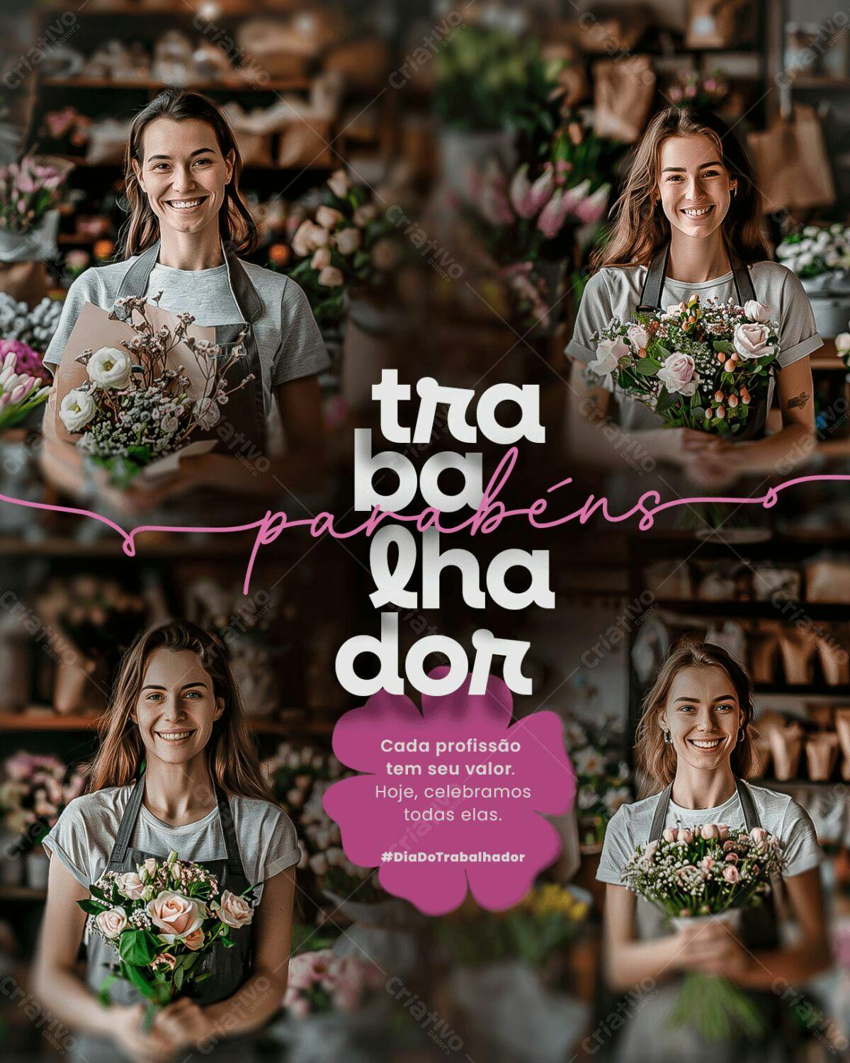 Postagem Dia do Trabalhador PSD Editável