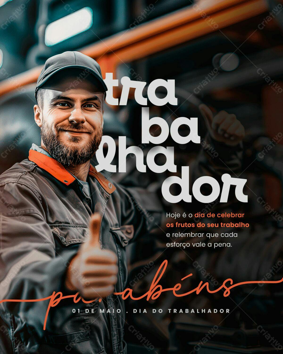 Flyer Dia do Trabalhador PSD Editável