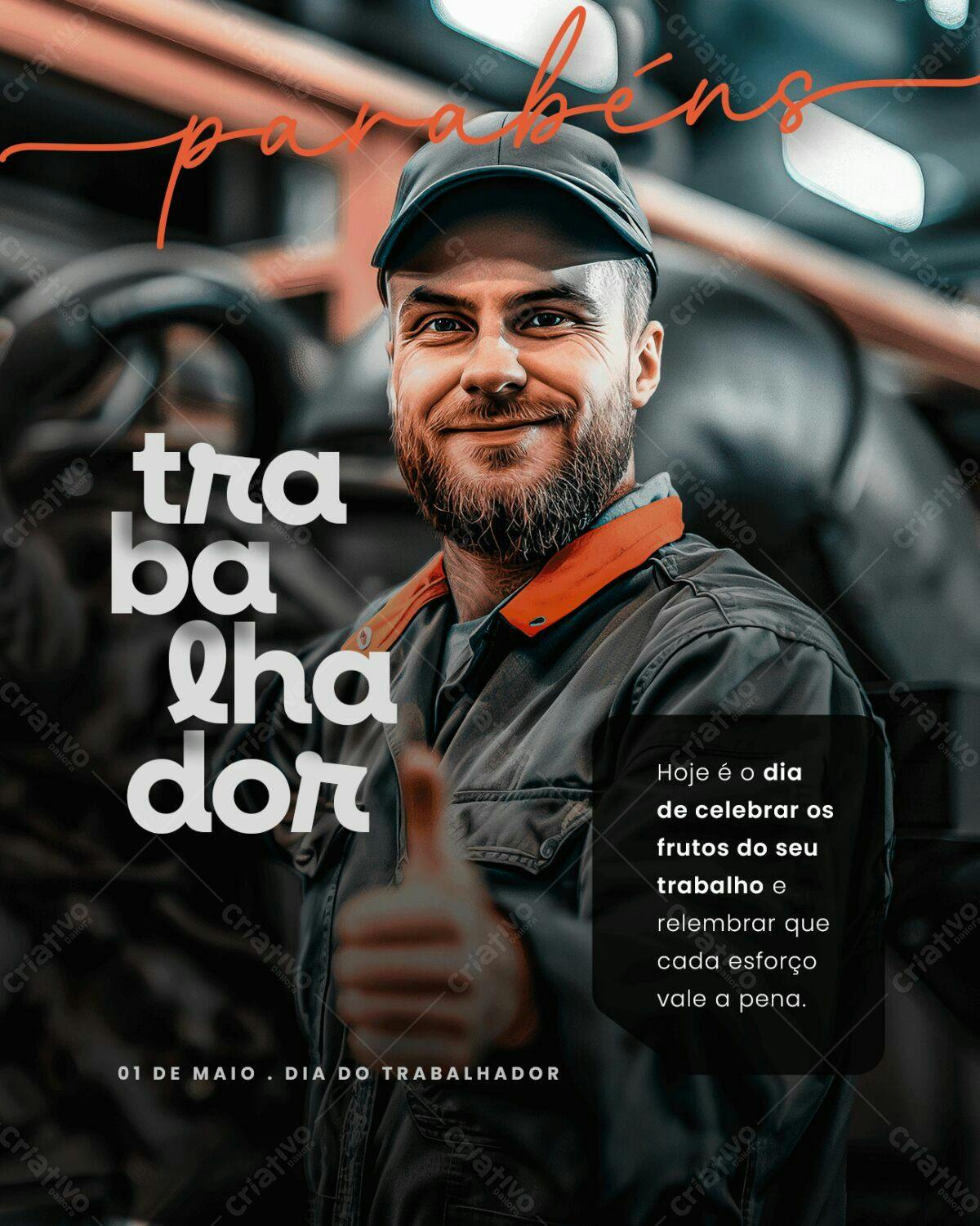 Flyer Dia do Trabalhador PSD Editável