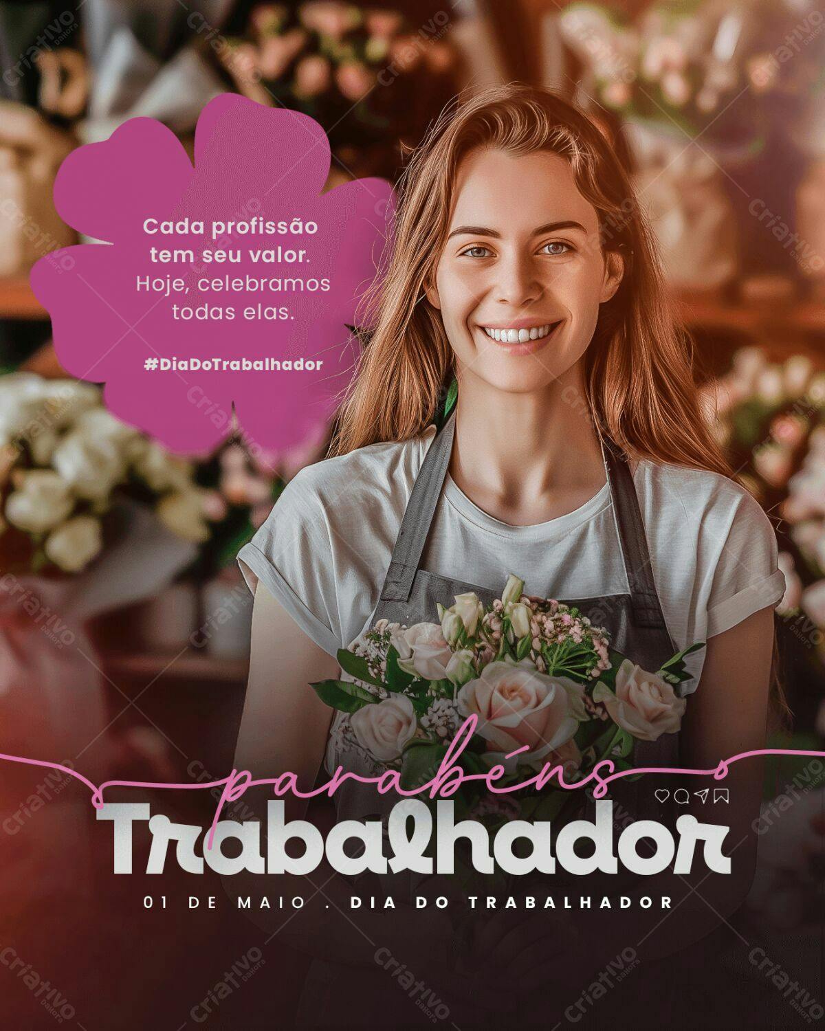 Post para Dia do Trabalhador PSD Editável