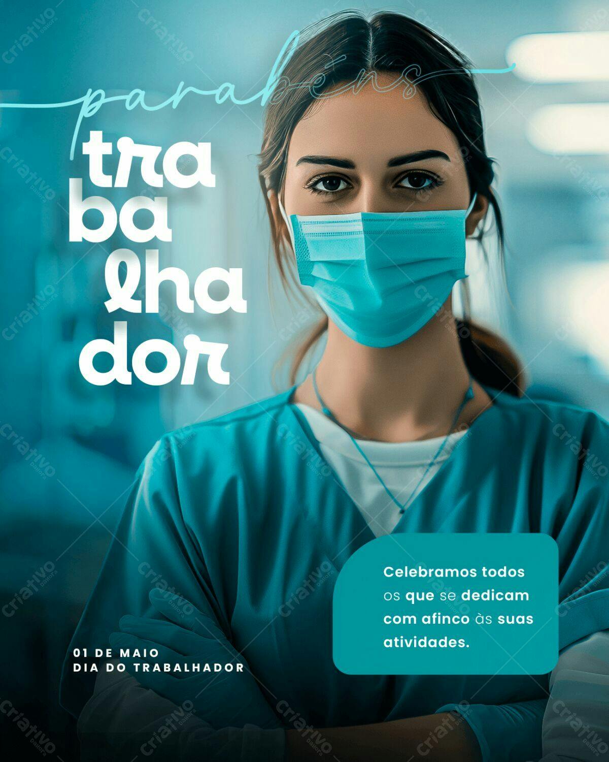 Flyer Dia do Trabalhador PSD Editável