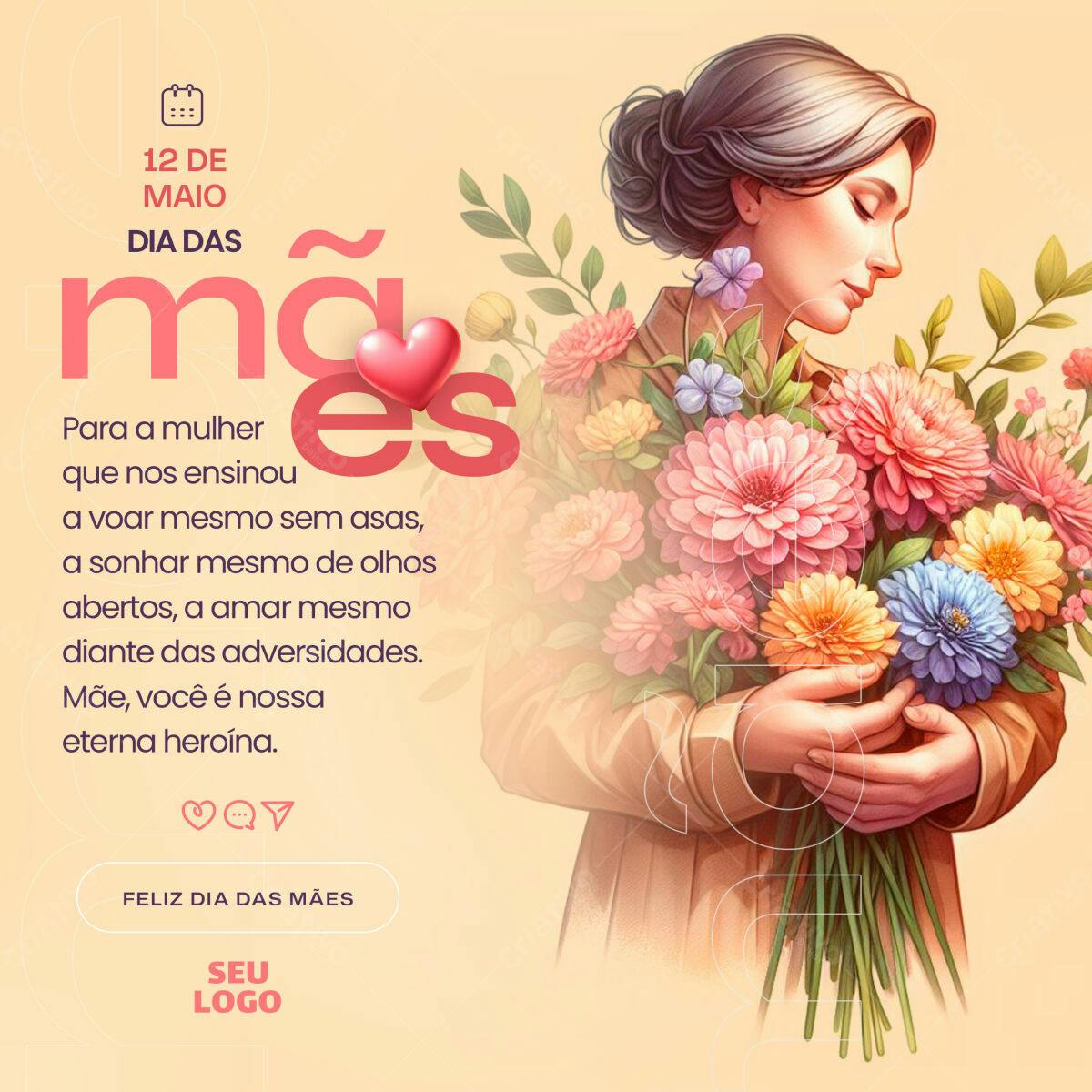 Flyer Dia das Mães PSD Editável