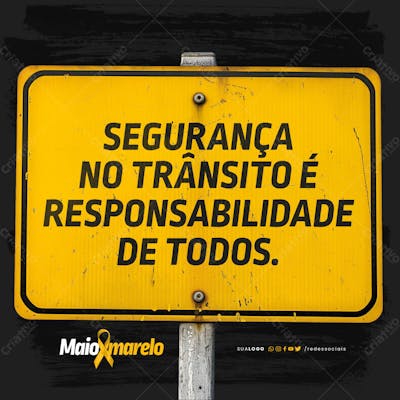 Social Media Maio Amarelo Segurança No Trânsito