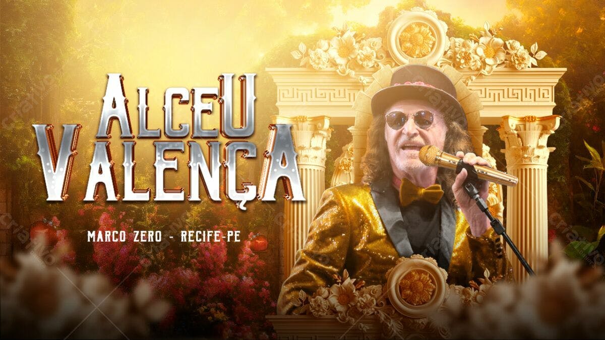 Flyer para Show Alceu Valença PSD Editável