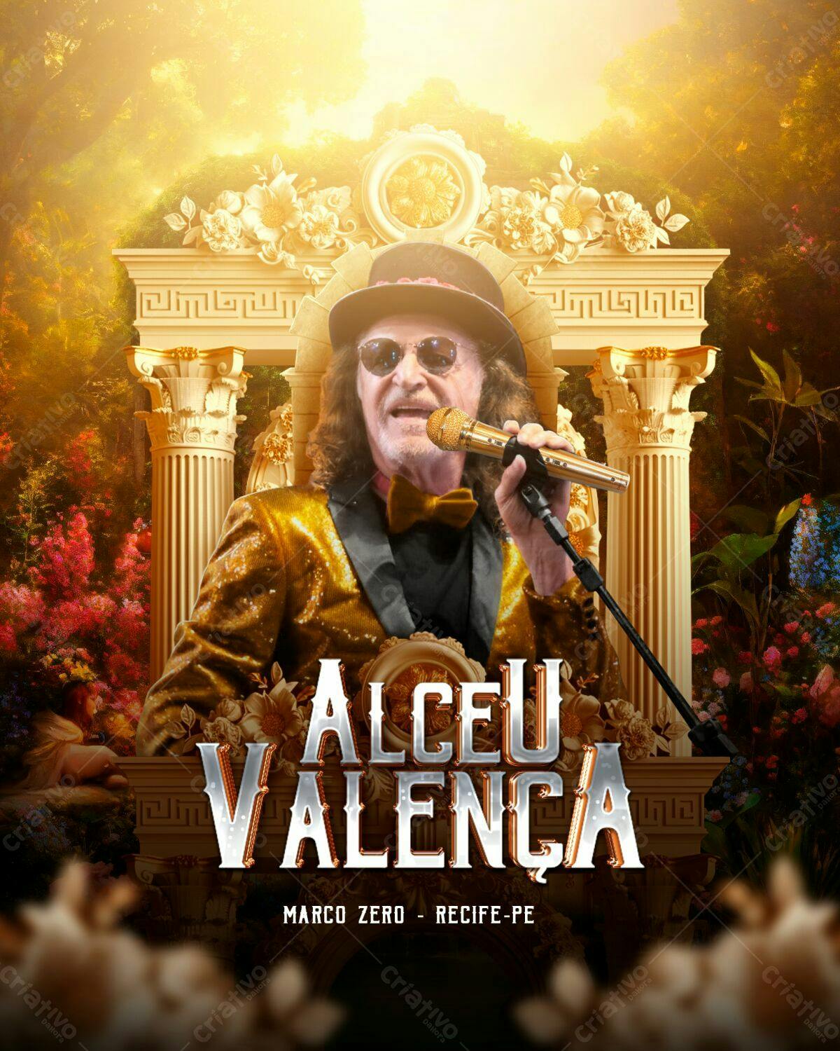 Poster Alceu Valença Show PSD Editável