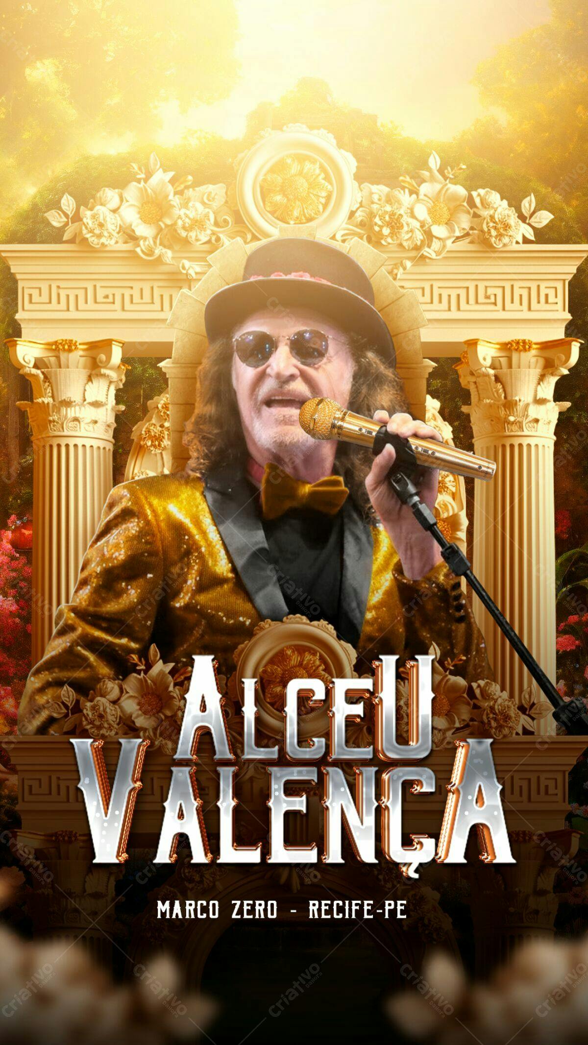 Poster para Show Alceu Valença PSD Editável