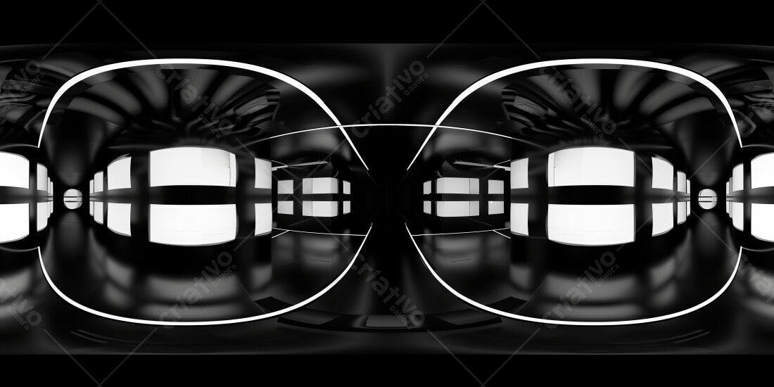 Ambiente futurista preto e branco