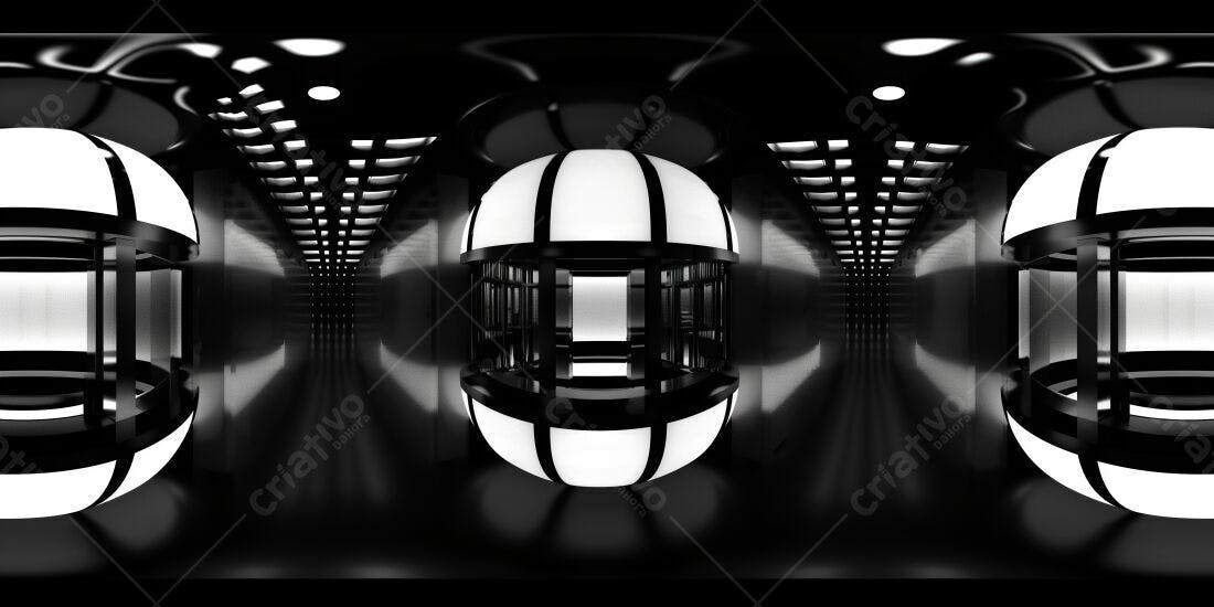 Estrutura abstrata em preto e branco