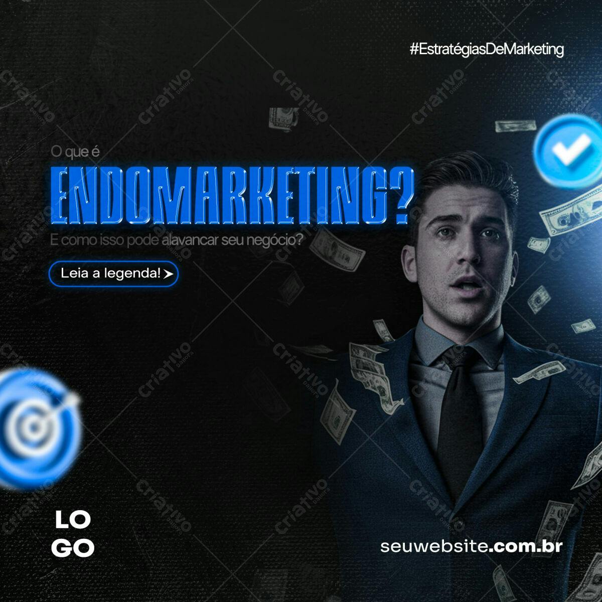 Postagem para Redes Sociais sobre Endomarketing PSD Editável