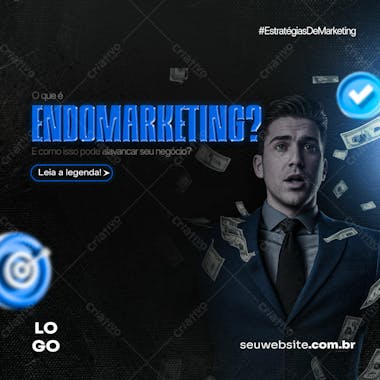 O que é endomarketing psd editável para marketing digital