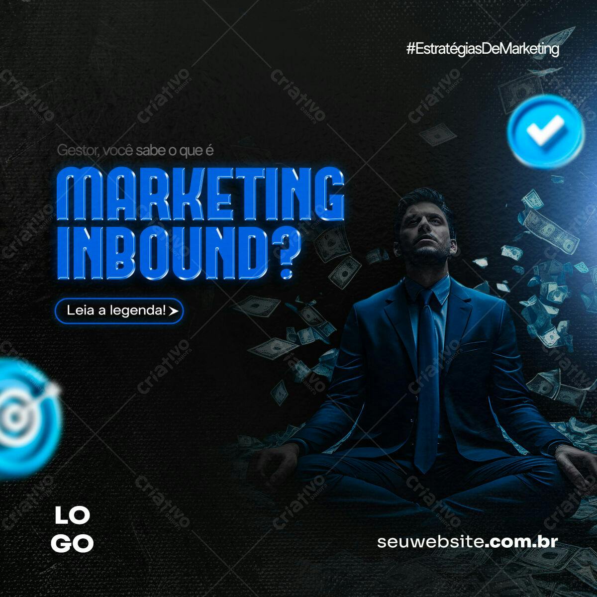 Post para Marketing Inbound PSD Editável
