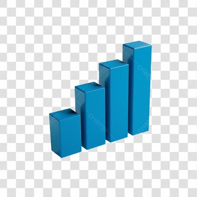 Gráfico 3D Marketing E Negócios Png Transparente