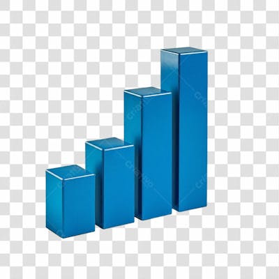 Gráfico 3D Marketing E Negócios Png Transparente