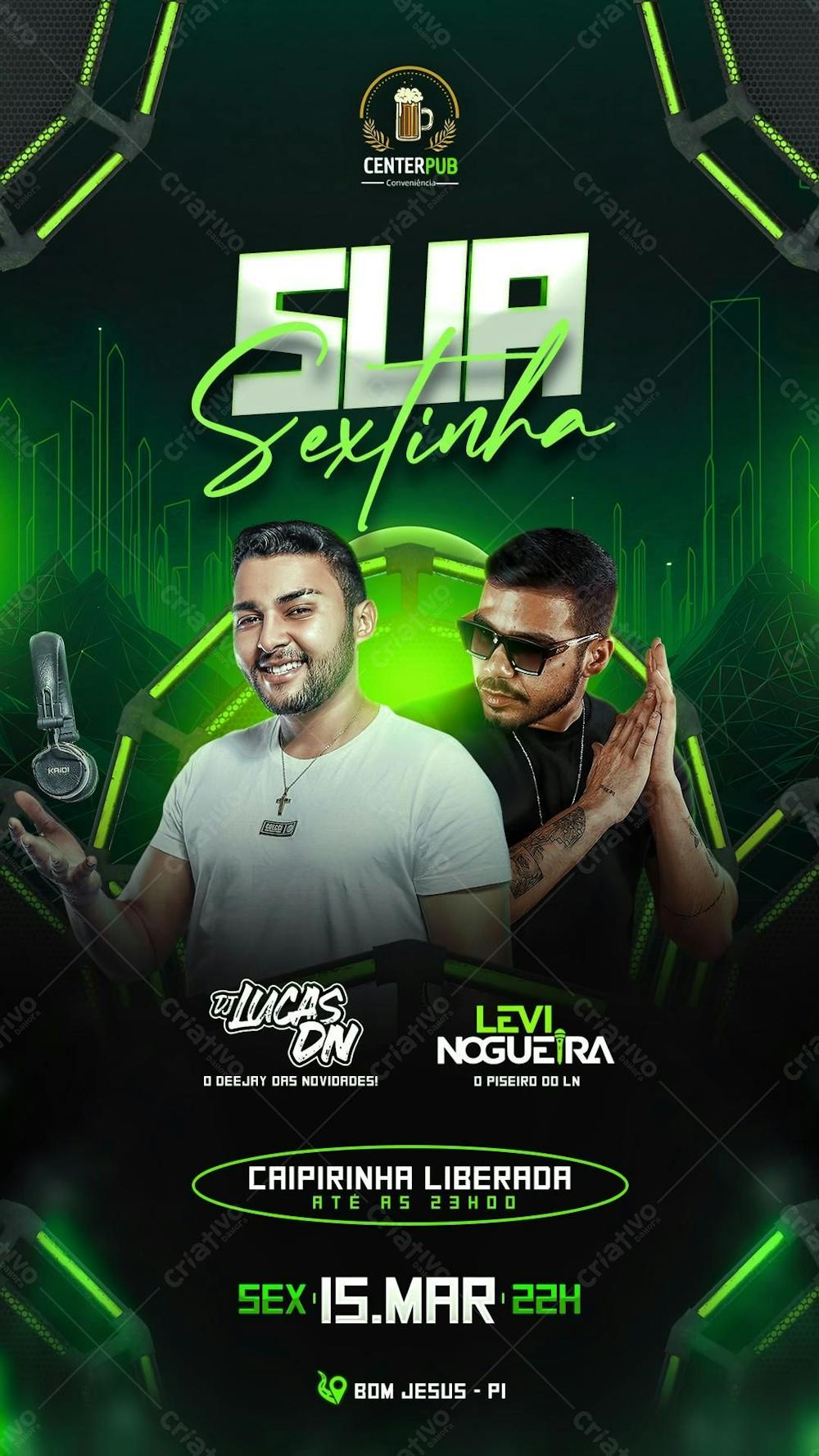 Sua Sextinha flyer show balada psd editável