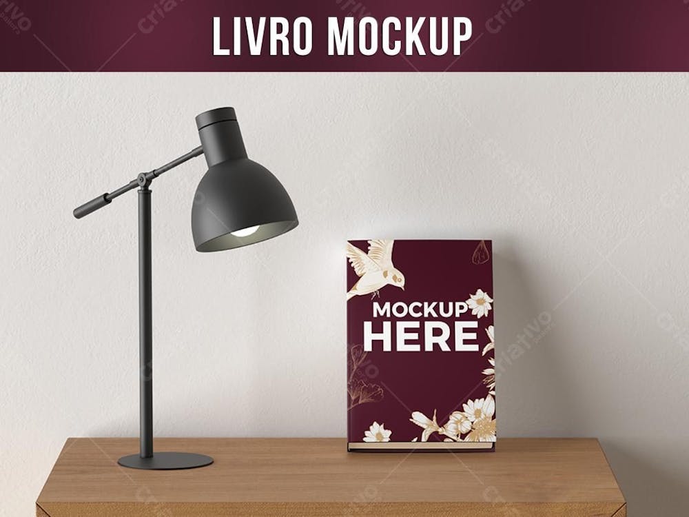 Livro Na Mesa De Cabeceira Mockup 