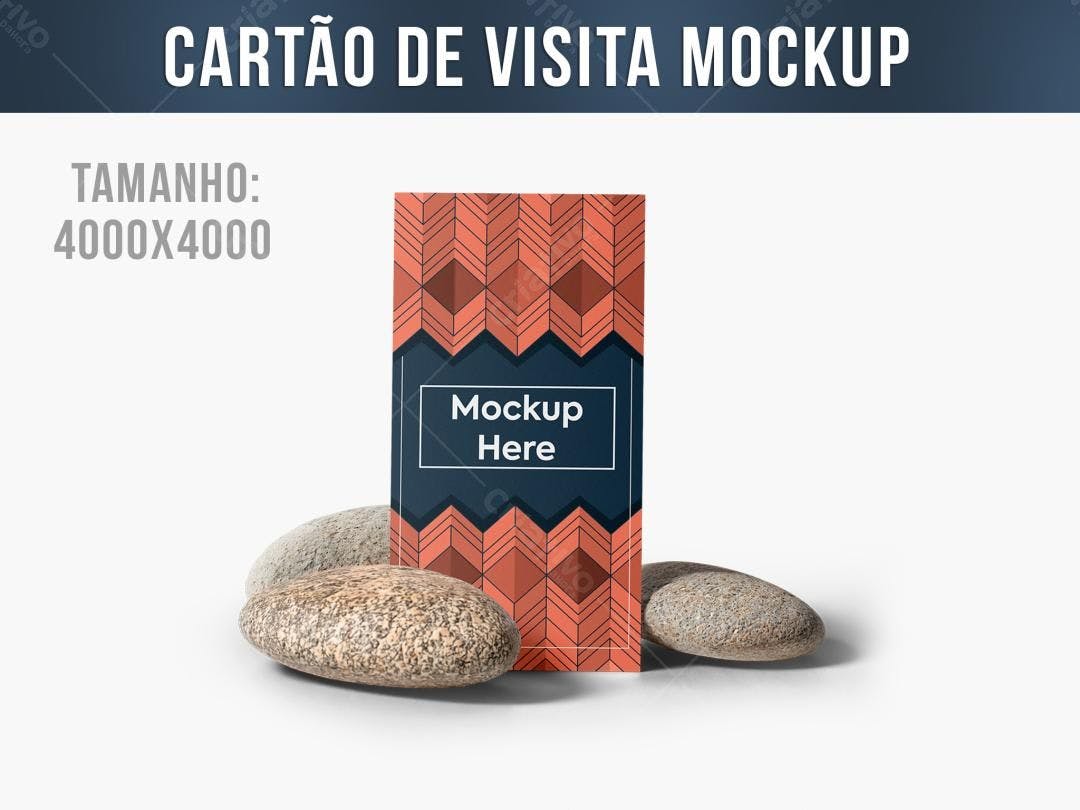 Mockup Cartão de Visita: Design Geométrico Moderno