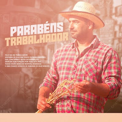 Arte Comemorativa Para O Dia Do Trabalhador Modelo