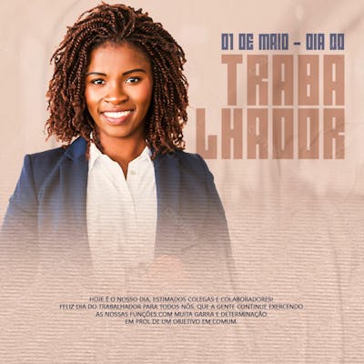 Arte Comemorativa Para O Dia Do Trabalhador Modelo