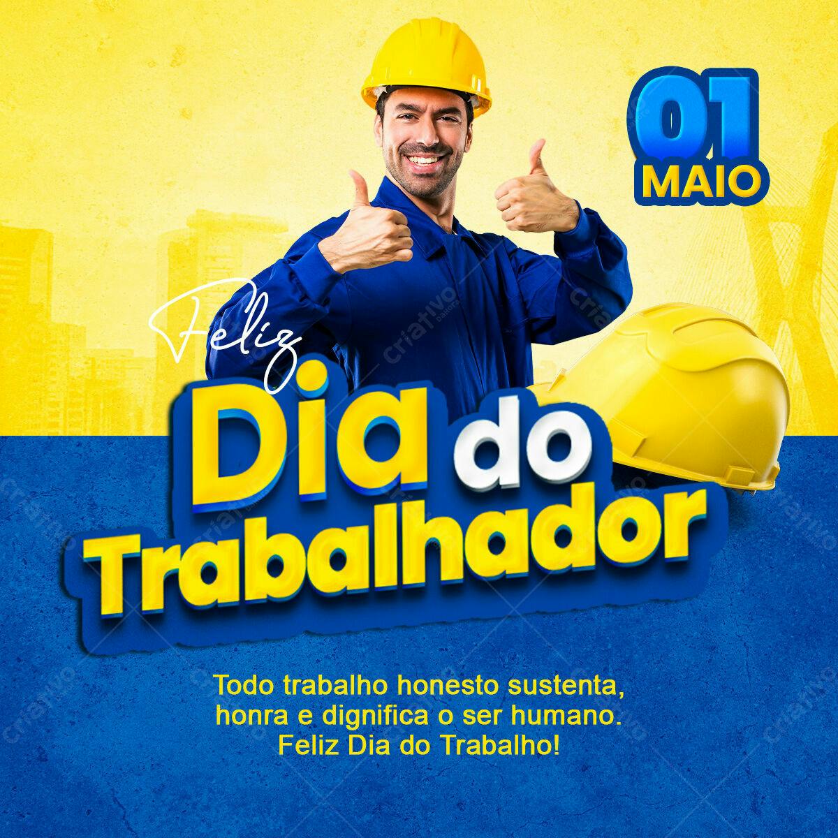 Flyer Dia do Trabalhador PSD Editável