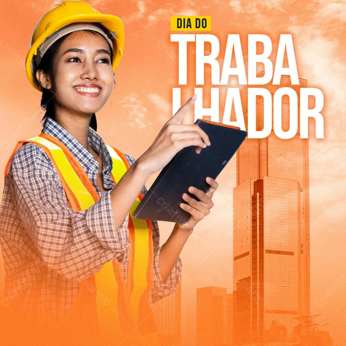 Post para Dia do Trabalhador PSD Editável