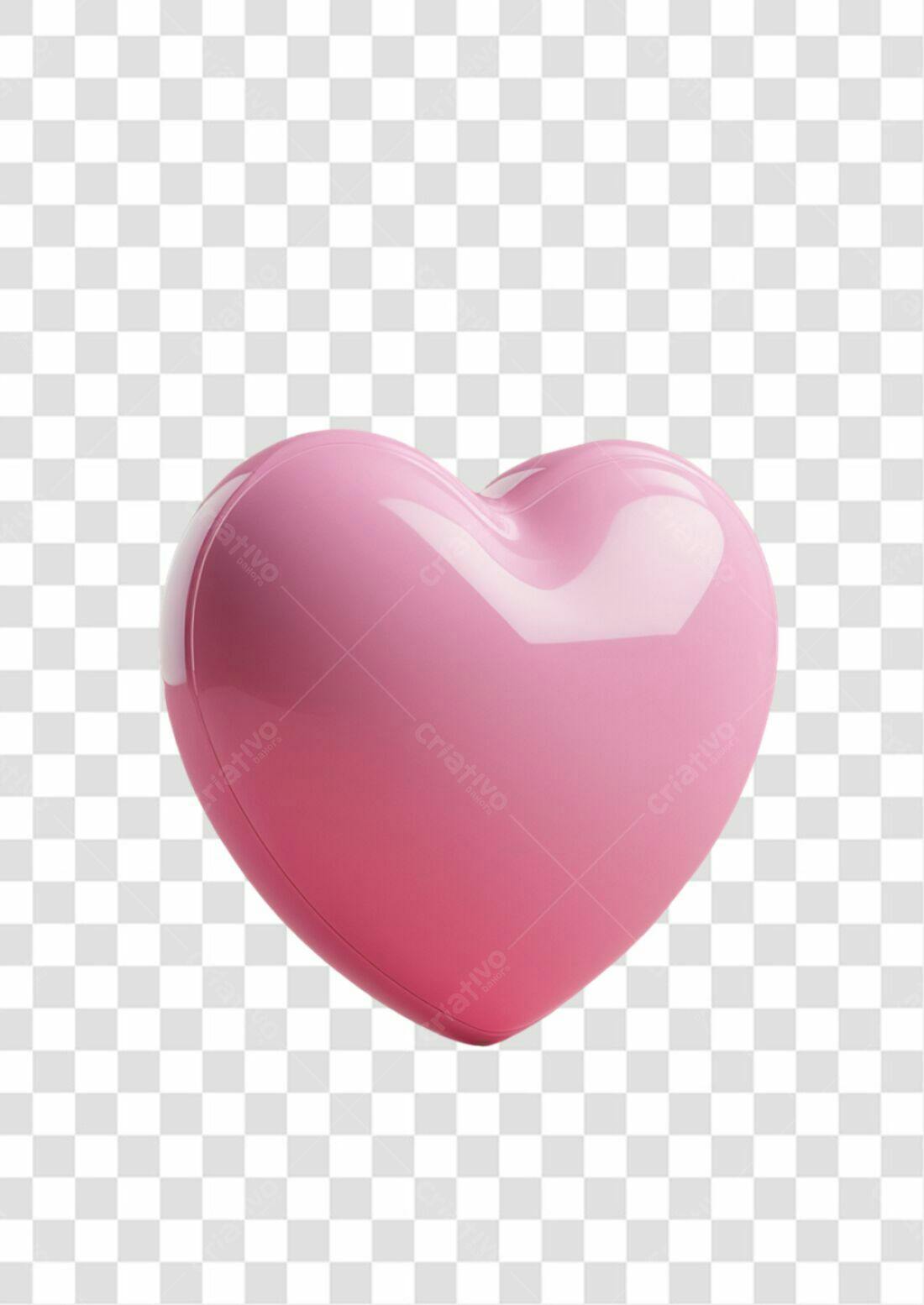 Icone Dia dos Namorados Coração Rosa PNG com fundo transparente