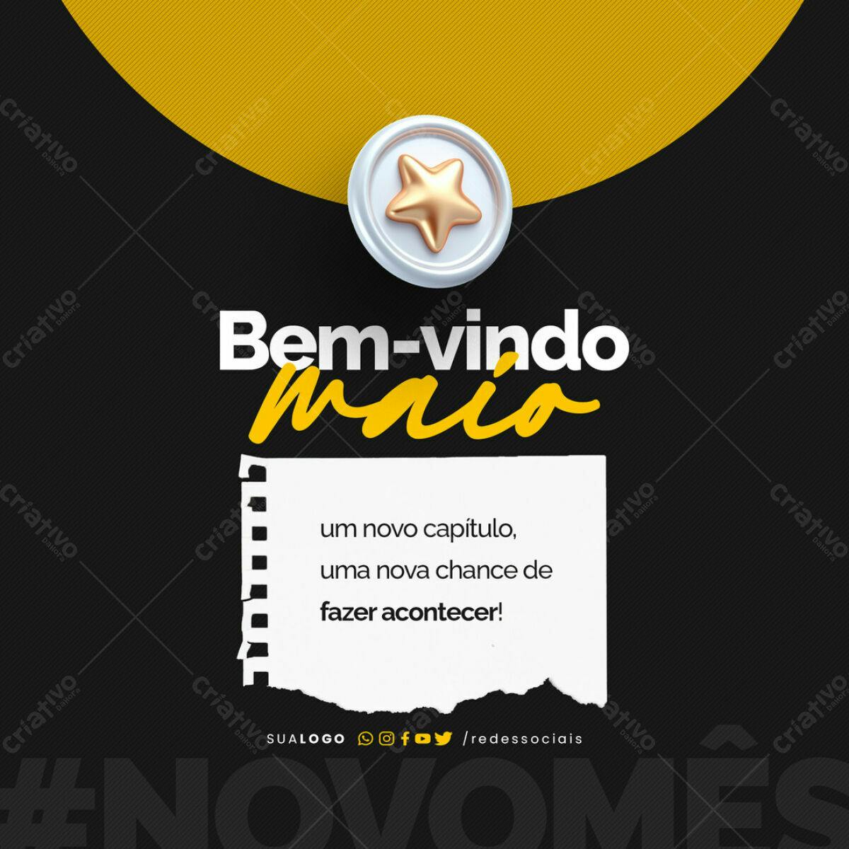 Post para Boas-Vindas PSD Editável