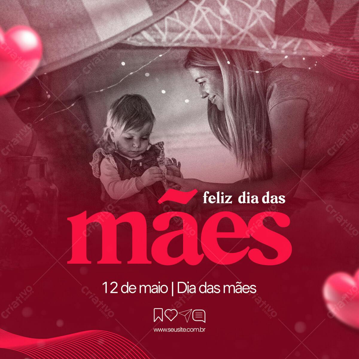 Postagem Dia das Mães PSD Editável