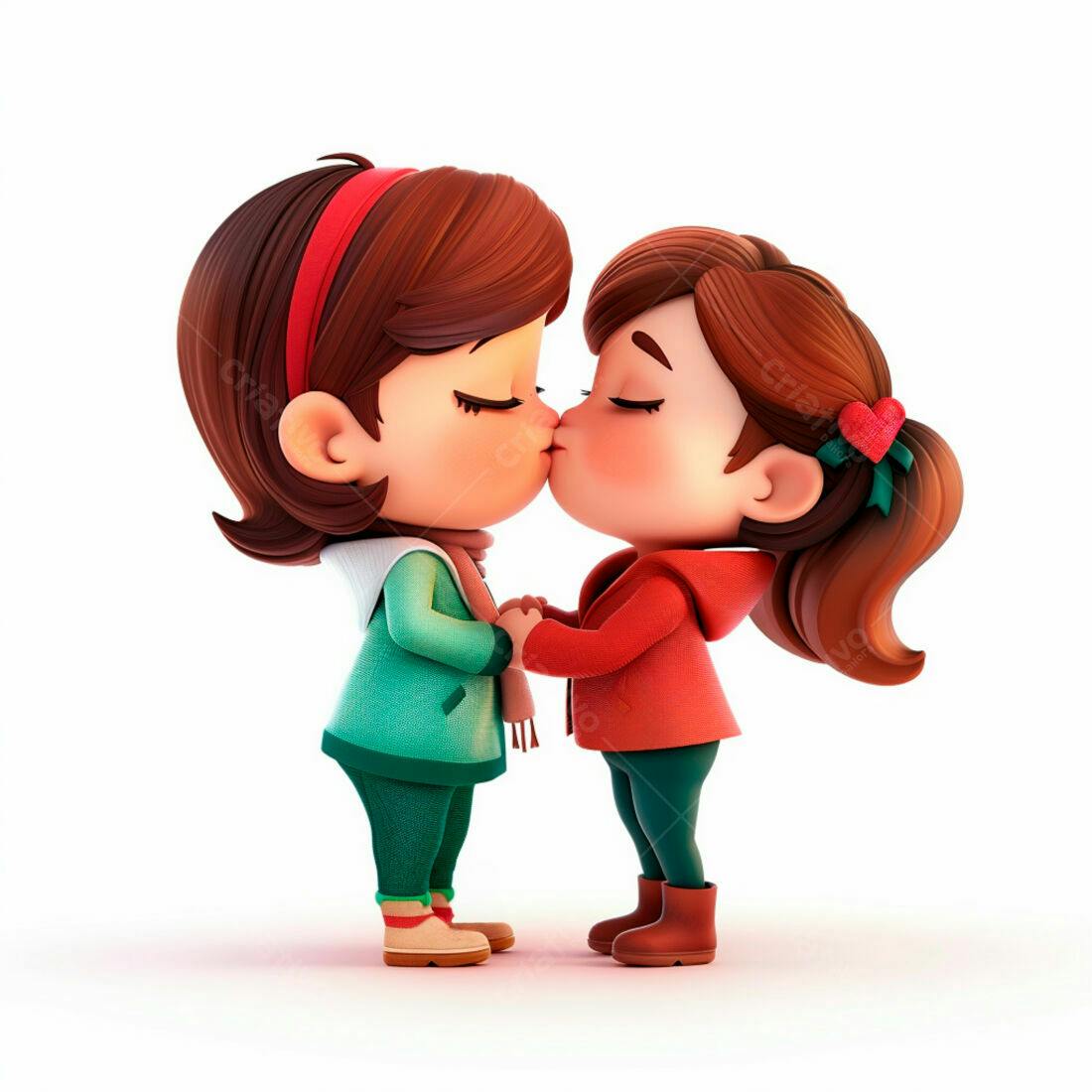 Meninas se beijando roupas inverno