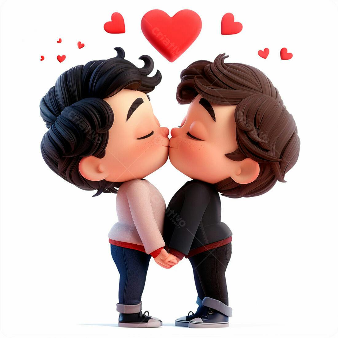 Casal gay se beijando dia dos namorados