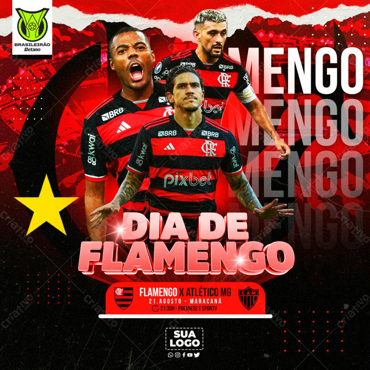 Flyer Dia de Flamengo PSD Editável