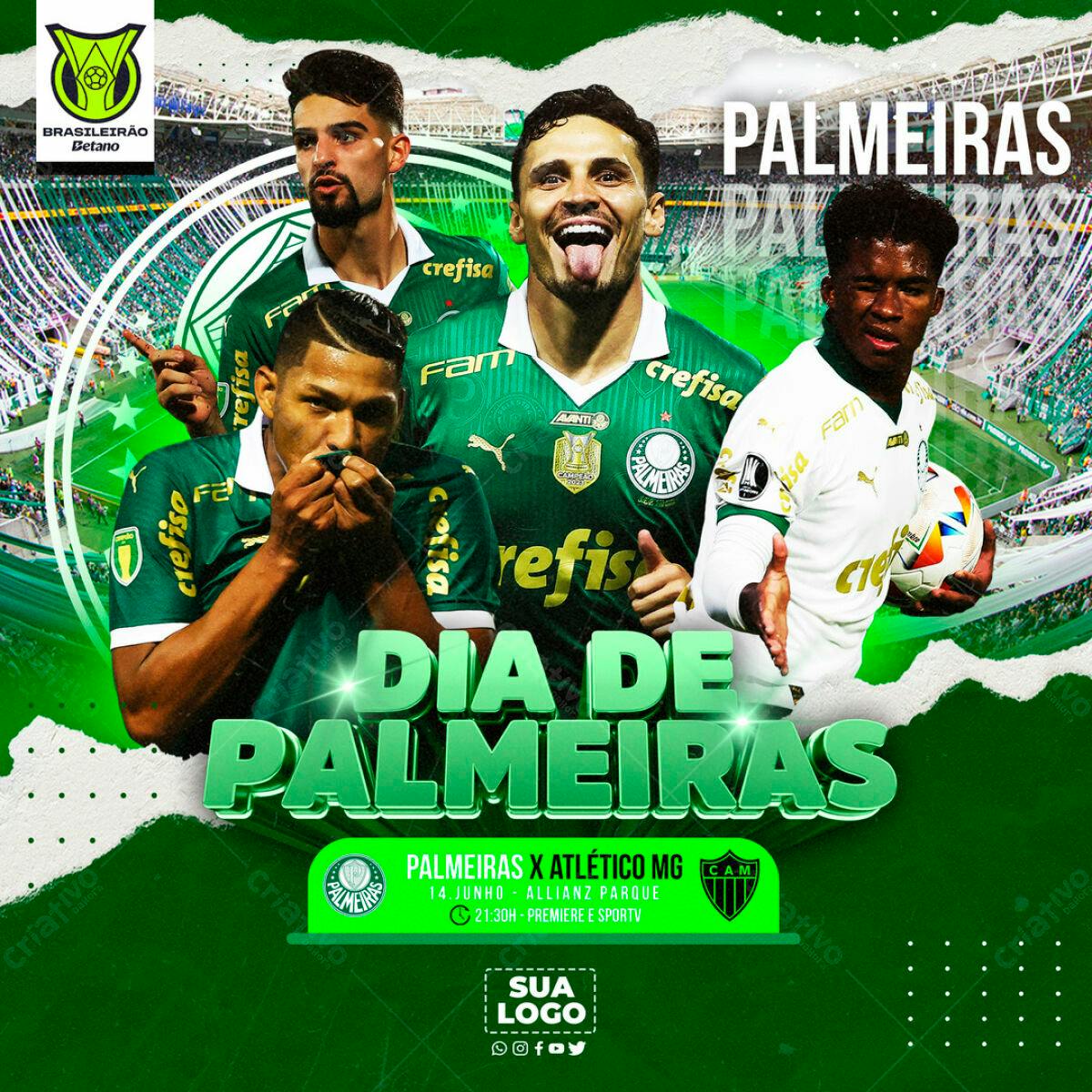 Flyer Dia de Palmeiras PSD Editável